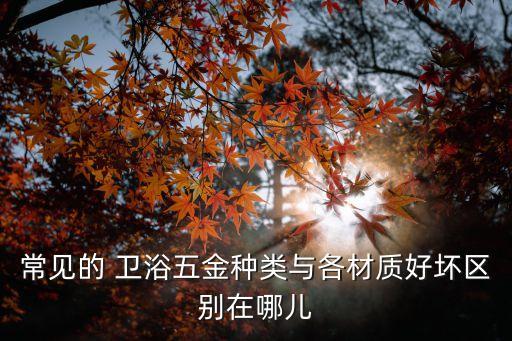 常見的 衛(wèi)浴五金種類與各材質(zhì)好壞區(qū)別在哪兒