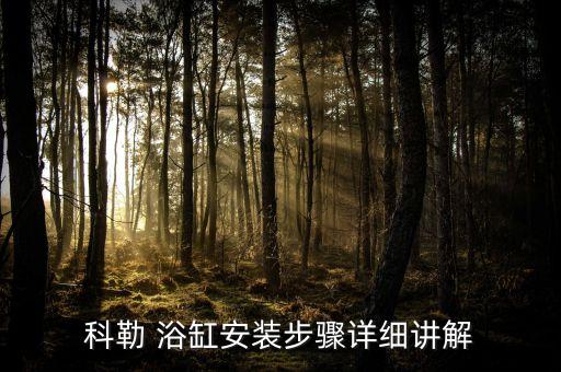 科勒 浴缸安裝步驟詳細(xì)講解