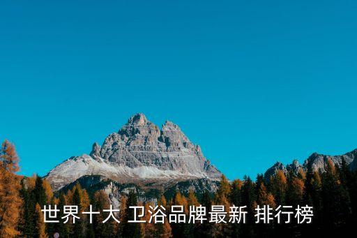 世界十大 衛(wèi)浴品牌最新 排行榜