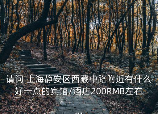 請問 上海靜安區(qū)西藏中路附近有什么好一點的賓館/酒店200RMB左右...