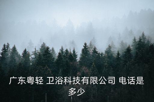 廣東粵輕 衛(wèi)浴科技有限公司 電話是多少