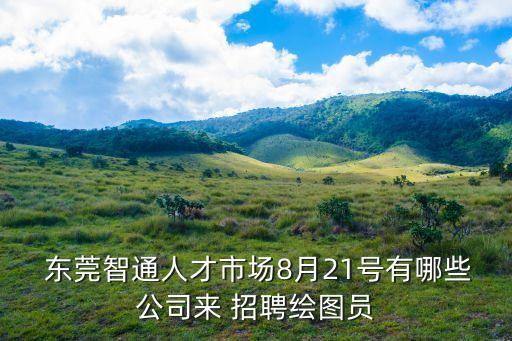  東莞智通人才市場8月21號有哪些公司來 招聘繪圖員