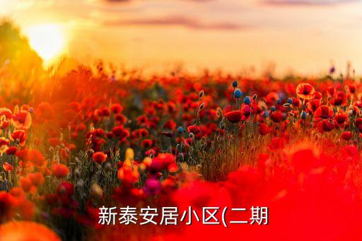  新泰安居小區(qū)(二期