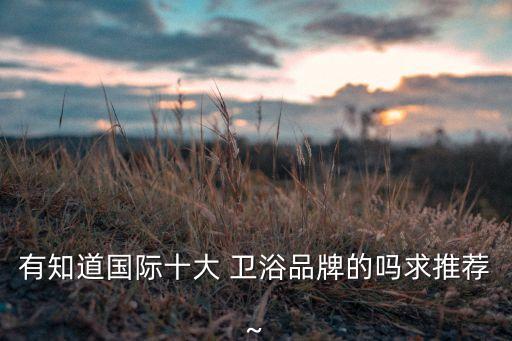 進(jìn)口衛(wèi)浴有哪些頂級(jí)品牌,衛(wèi)浴進(jìn)口品牌排行榜前十名有哪些