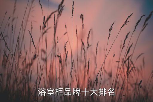 浴室柜品牌十大排名