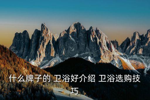 衛(wèi)浴選哪個品牌衣服好看,樂家衛(wèi)浴是哪個國家的品牌