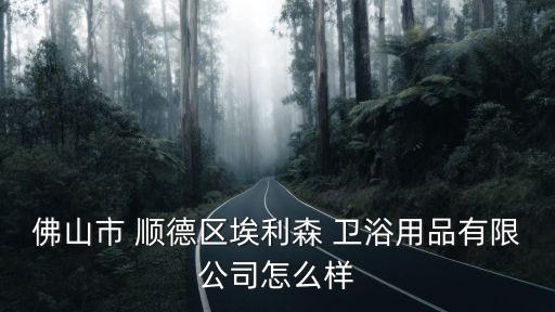 佛山市 順德區(qū)埃利森 衛(wèi)浴用品有限公司怎么樣