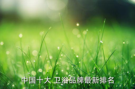 中國(guó)十大 衛(wèi)浴品牌最新排名