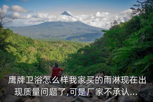  鷹牌衛(wèi)浴怎么樣我家買的雨淋現(xiàn)在出現(xiàn)質(zhì)量問題了,可是廠家不承認(rèn)...