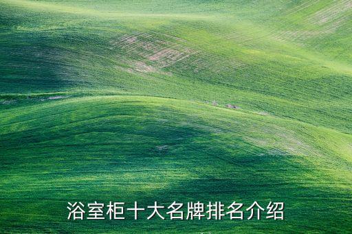 浴室柜十大名牌排名介紹