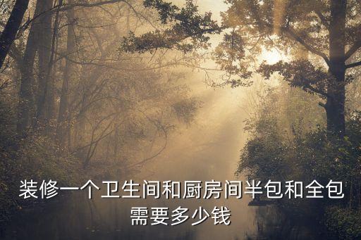  裝修一個(gè)衛(wèi)生間和廚房間半包和全包需要多少錢(qián)