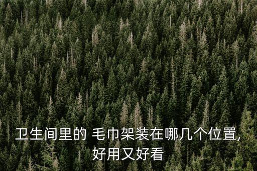 衛(wèi)生間里的 毛巾架裝在哪幾個(gè)位置,好用又好看