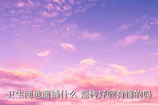 衛(wèi)生間地面鋪什么 瓷磚好呢有懂的嗎