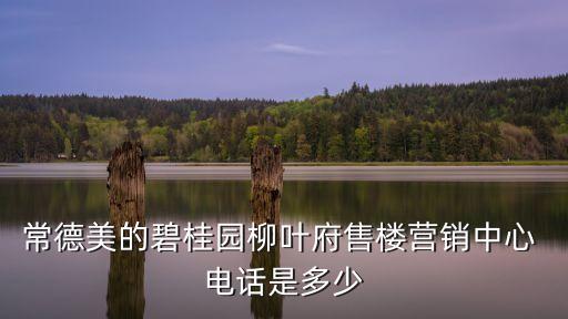 常德美的碧桂園柳葉府售樓營銷中心 電話是多少