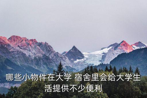 哪些小物件在大學(xué) 宿舍里會給大學(xué)生活提供不少便利
