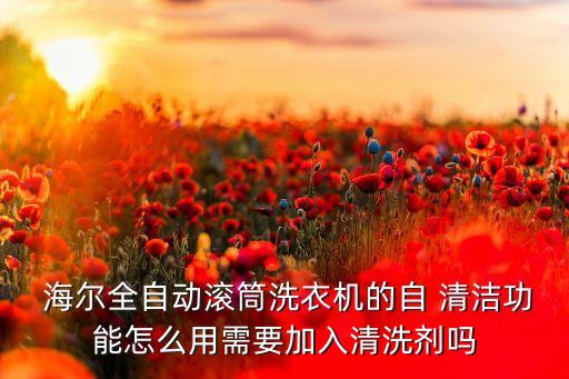  海爾全自動(dòng)滾筒洗衣機(jī)的自 清潔功能怎么用需要加入清洗劑嗎