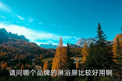 請問哪個品牌的淋浴屏比較好用啊