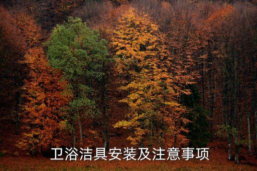  衛(wèi)浴潔具安裝及注意事項