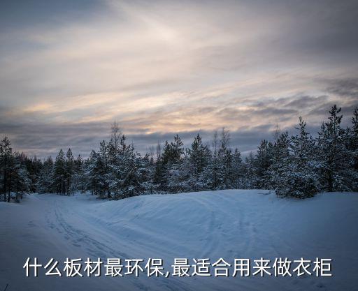 什么板材最環(huán)保,最適合用來做衣柜