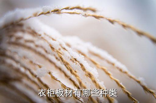 衣柜板材有哪些種類