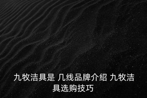  九牧潔具是 幾線品牌介紹 九牧潔具選購技巧
