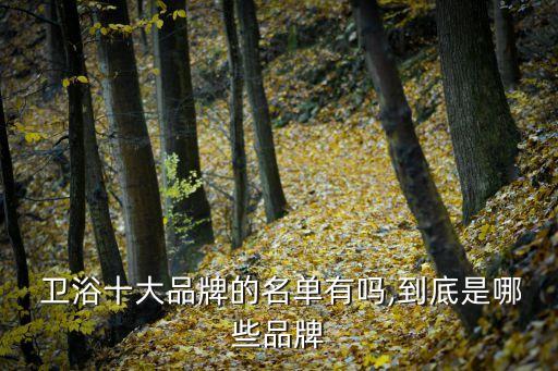  衛(wèi)浴十大品牌的名單有嗎,到底是哪些品牌