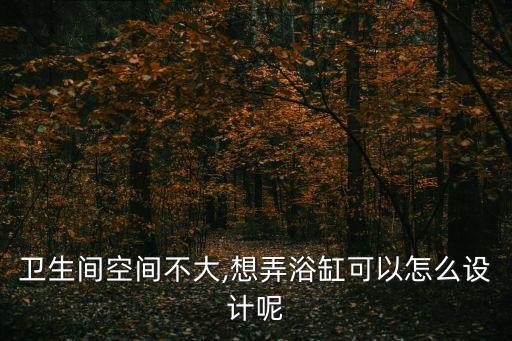 衛(wèi)生間空間不大,想弄浴缸可以怎么設(shè)計呢