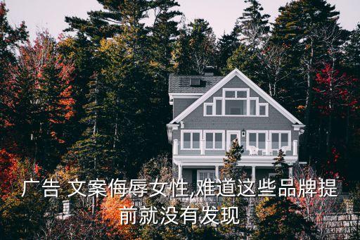 廣告 文案侮辱女性,難道這些品牌提前就沒有發(fā)現(xiàn)