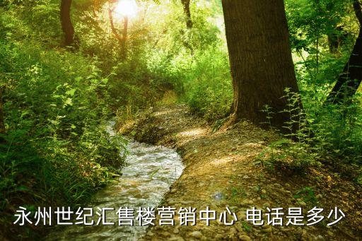 永州世紀(jì)匯售樓營銷中心 電話是多少