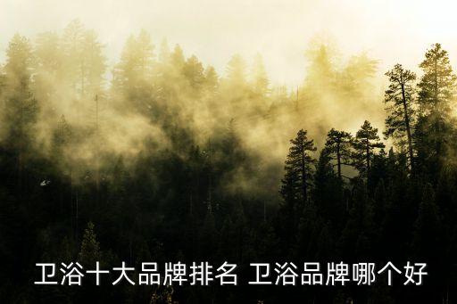  衛(wèi)浴十大品牌排名 衛(wèi)浴品牌哪個好