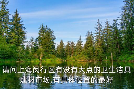 請(qǐng)問(wèn)上海閔行區(qū)有沒(méi)有大點(diǎn)的衛(wèi)生潔具建材市場(chǎng),有具體位置的最好
