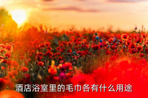 酒店浴室里的毛巾各有什么用途