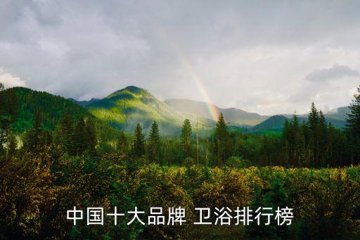 中國十大品牌 衛(wèi)浴排行榜