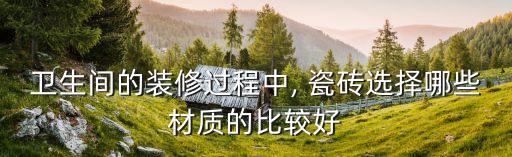 衛(wèi)生間的裝修過程中, 瓷磚選擇哪些材質(zhì)的比較好