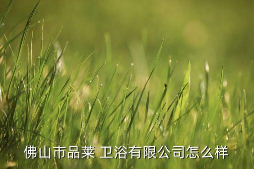 佛山市品萊 衛(wèi)浴有限公司怎么樣