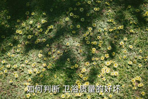 如何判斷 衛(wèi)浴質(zhì)量的好壞