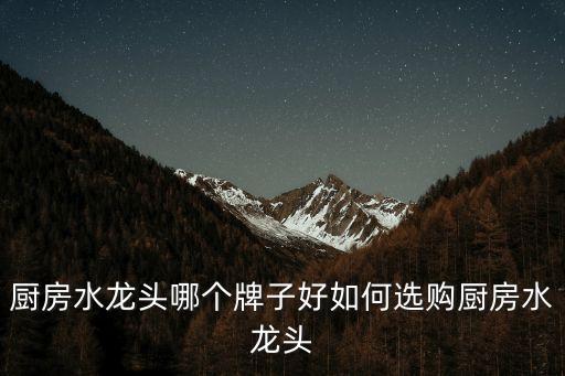 廚房水龍頭哪個(gè)牌子好如何選購(gòu)廚房水龍頭