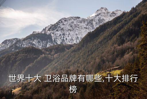 世界十大 衛(wèi)浴品牌有哪些,十大排行榜