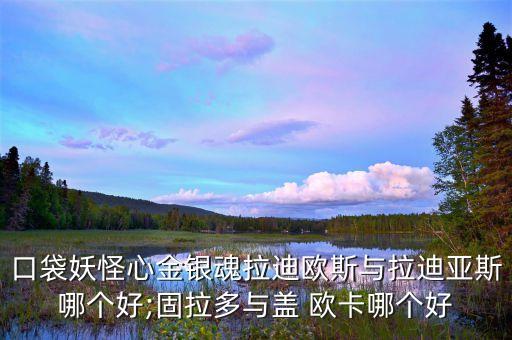 口袋妖怪心金銀魂拉迪歐斯與拉迪亞斯哪個好;固拉多與蓋 歐卡哪個好