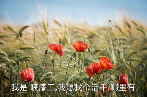 我是 噴漆工,我想找個(gè)活干,哪里有