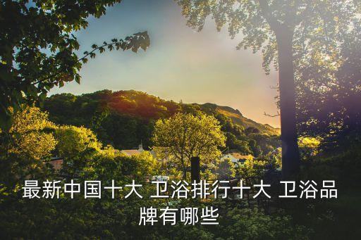 最新中國十大 衛(wèi)浴排行十大 衛(wèi)浴品牌有哪些