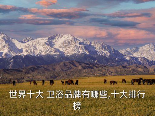 世界十大 衛(wèi)浴品牌有哪些,十大排行榜