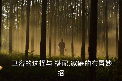  衛(wèi)浴的選擇與 搭配,家庭的布置妙招