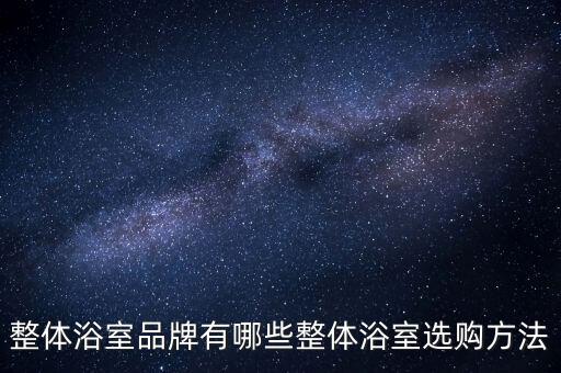 整體浴室品牌有哪些整體浴室選購方法
