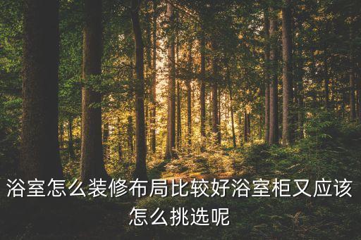 浴室怎么裝修布局比較好浴室柜又應該怎么挑選呢