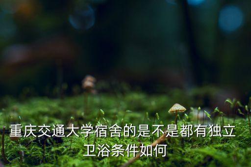 重慶交通大學(xué)宿舍的是不是都有獨(dú)立 衛(wèi)浴條件如何
