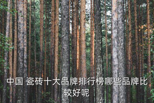 中國 瓷磚十大品牌排行榜哪些品牌比較好呢