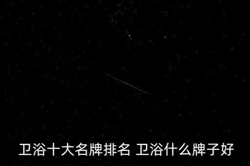  衛(wèi)浴十大名牌排名 衛(wèi)浴什么牌子好