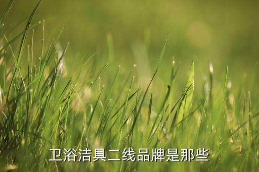 衛(wèi)浴潔具二線品牌是那些
