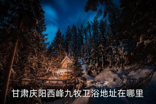 甘肅慶陽西峰九牧衛(wèi)浴地址在哪里